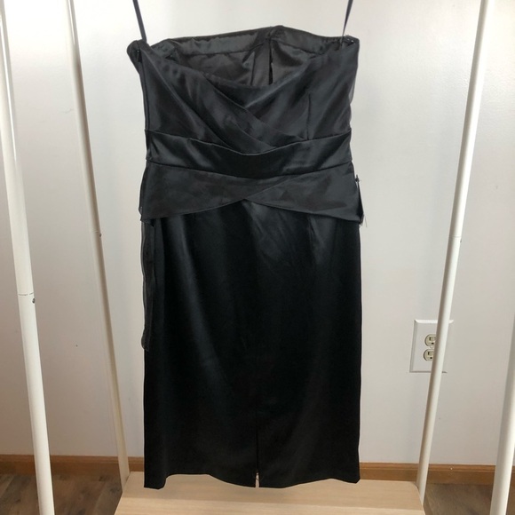 NWT White House Black Market Black Strapless Cocktail Dress 00 - Picture 4 of 10